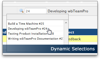 Dynamic Selections | wbTeamPro Project Management for WHMCS